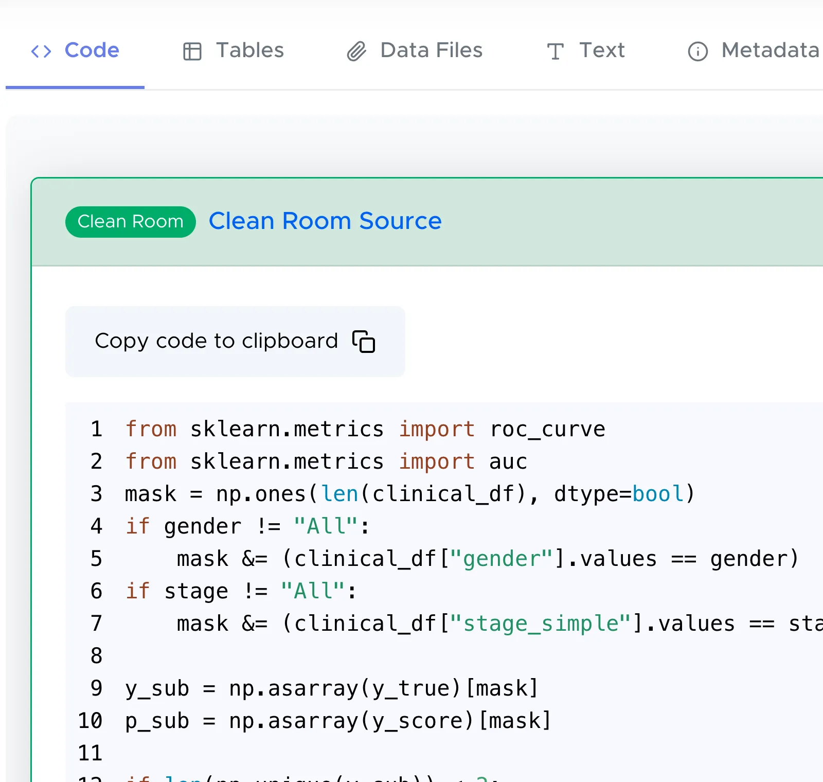 The Clean Room source code behind the figure in the GoFigr app